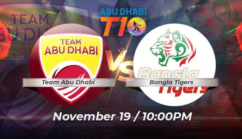 Abu Dhabi T10 League 2021-22 Match 2 Team Abu Dhabi vs Bangla Tigers Match Prediction