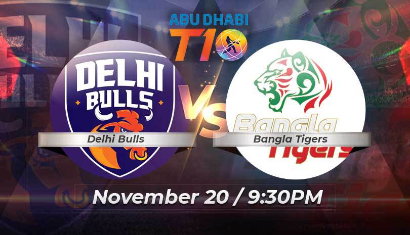 Abu Dhabi T10 2021-22 Delhi Bulls vs Bangla Tigers Match 5 Prediction