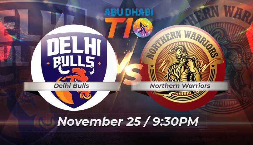 Abu Dhabi T10 Delhi Bulls vs Northern Warriors Match 16 Preview and Prediction