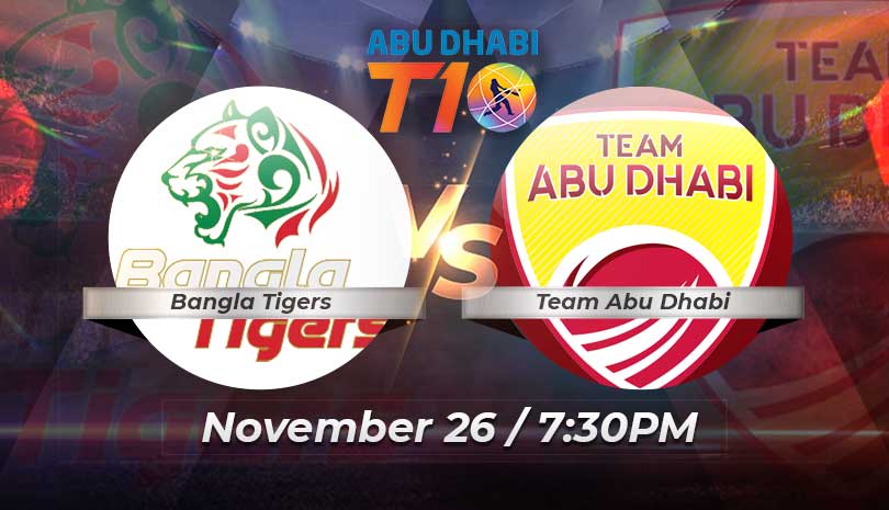Abu Dhabi T10 League 2021-22 Bangla Tigers vs Team Abu Dhabi Match 17 Preview and Prediction