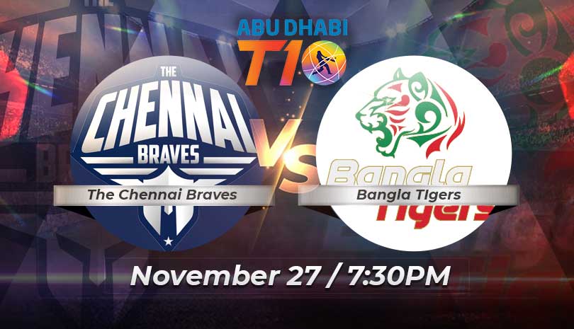 Abu Dhabi T10 Chennai Braves vs Bangla Tigers Match 20 Preview and Match Prediction