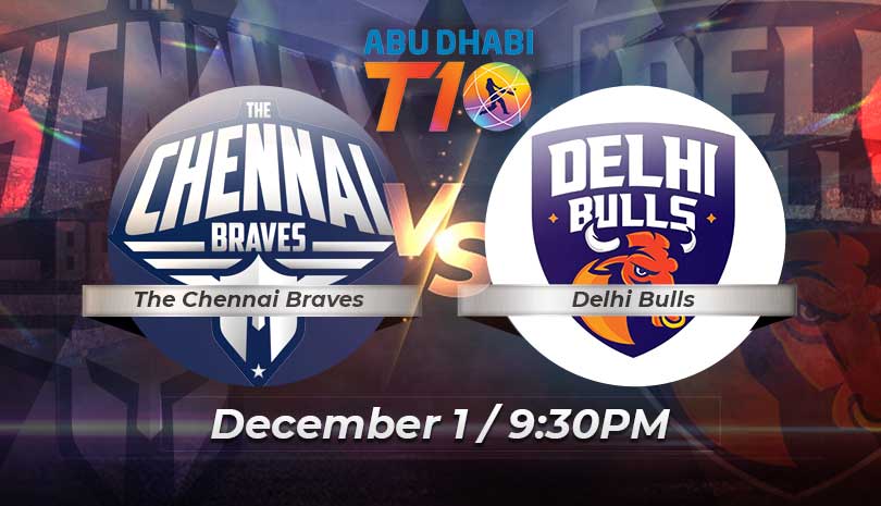 Abu Dhabi T10 Chennai Braves vs Delhi Bulls Match Twenty-Eight Match Preview and Prediction