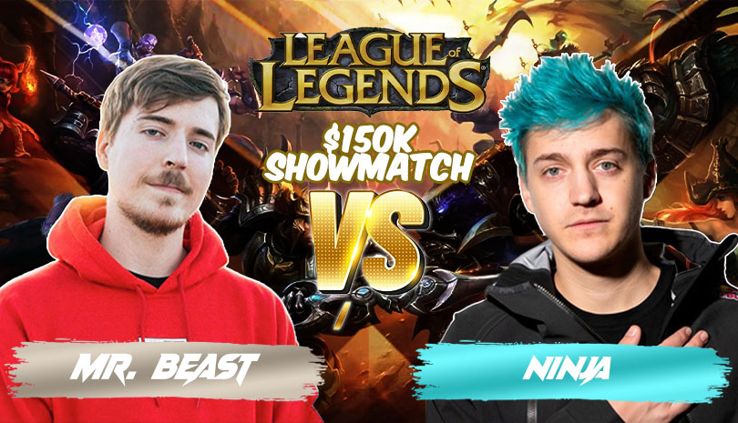 A $150K League of Legends Showmatch Between Ninja and Mr. Beast Will Take Place in Las Vegas