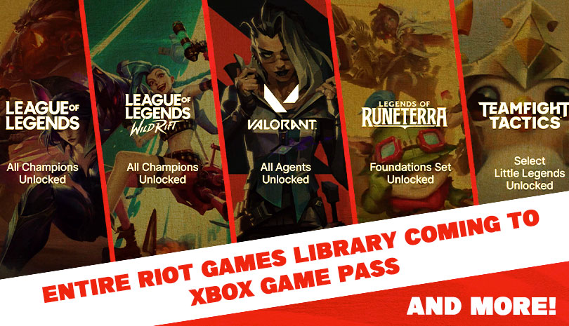 ENTIRE RIOT GAMES LIBRARY COMING TO XBOX GAME PASS