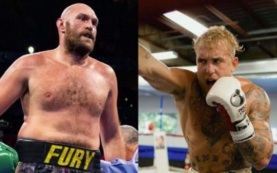 Tyson Fury leads a live audience in mocking Jake Paul. Paul Responds in Memorable Style
