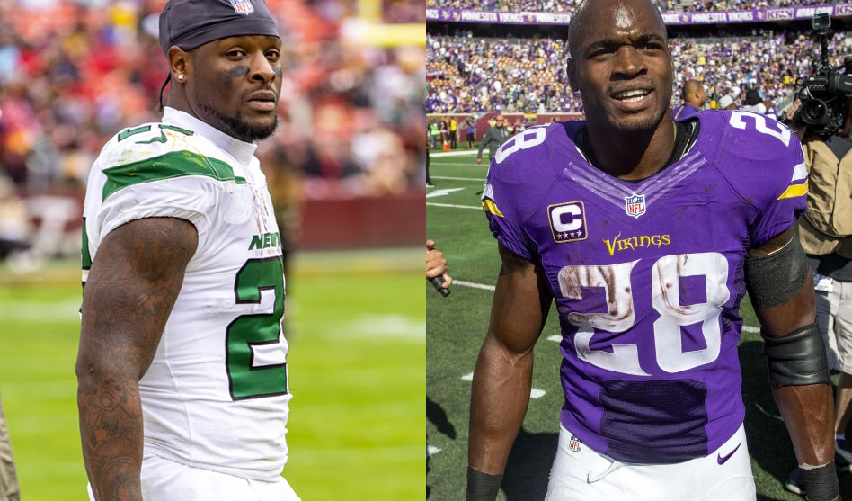 The boxing match between Le'Veon Bell and Adrian Peterson
