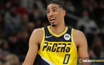 A knee injury forced Pacers’ Tyrese Haliburton to depart the game against the Knicks