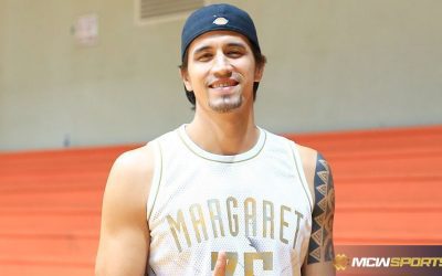 Marc Pingris re-enters the game to play for Imus in the MPBL