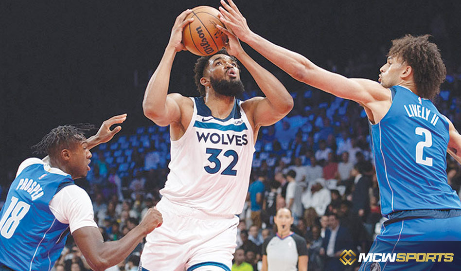 In the first preseason game in Abu Dhabi, the Timberwolves defeat the Mavericks