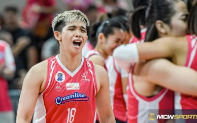 Tots Carlos gives Creamline credit for scoring 38 points